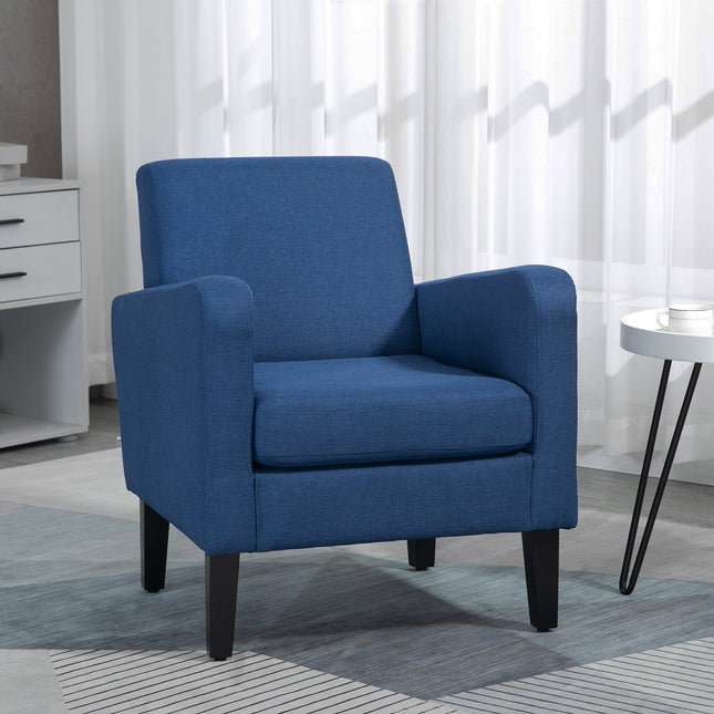Modern Accent Chair for Cozy Living Room Seating - Blue-1