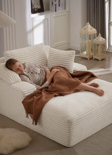 Oversized Chaise Lounge Sofa Chair With Soft Pillows-0