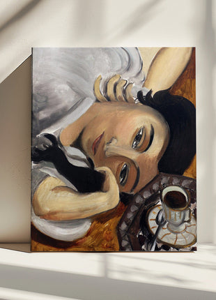 Wall art Lorette Con Una Tazza Di Caffe 1916-3