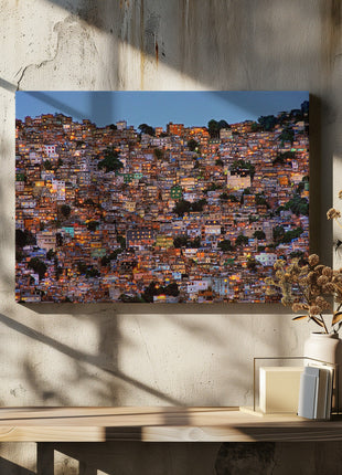 Wall Art Nightfall in the Favela da Rocinha-4