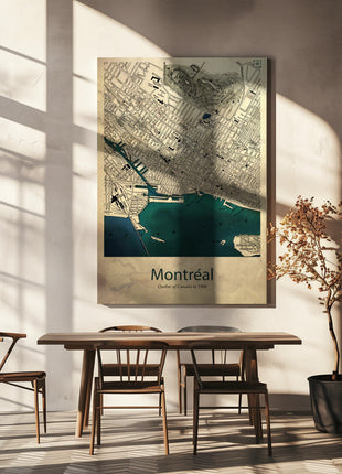 Wall art Montreal map-4