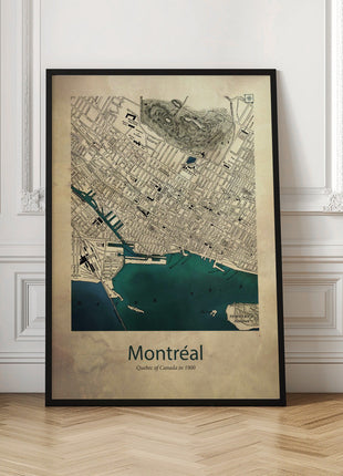 Wall art Montreal map-3