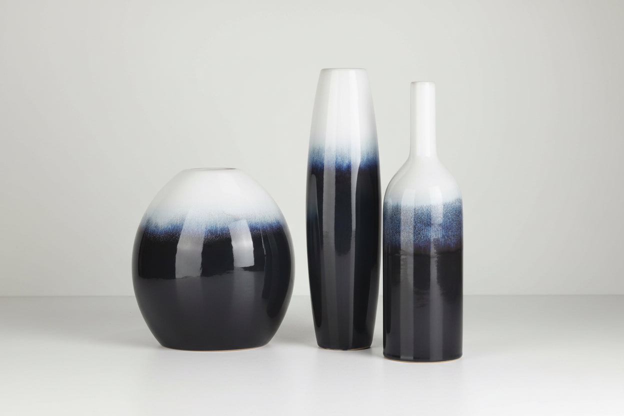 Pitfour Blue White Ceramic Vase Set-1