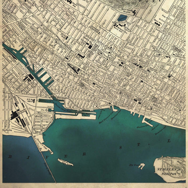 Wall art Montreal map-1