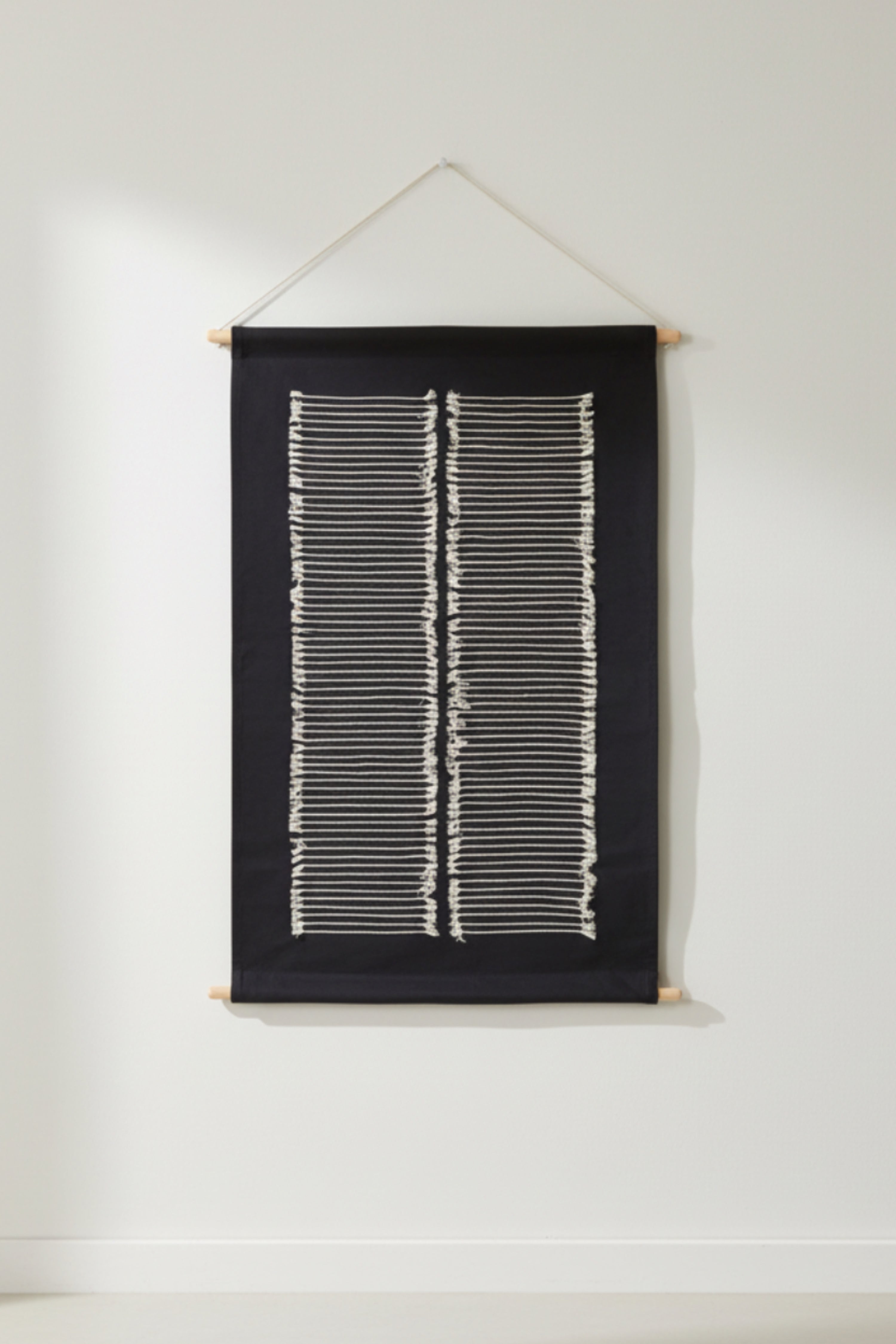 Queen Navy Fringed Wall Hanging-0