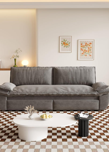 Queen Size Convertible Sofa Bed with Soft Cushions-2