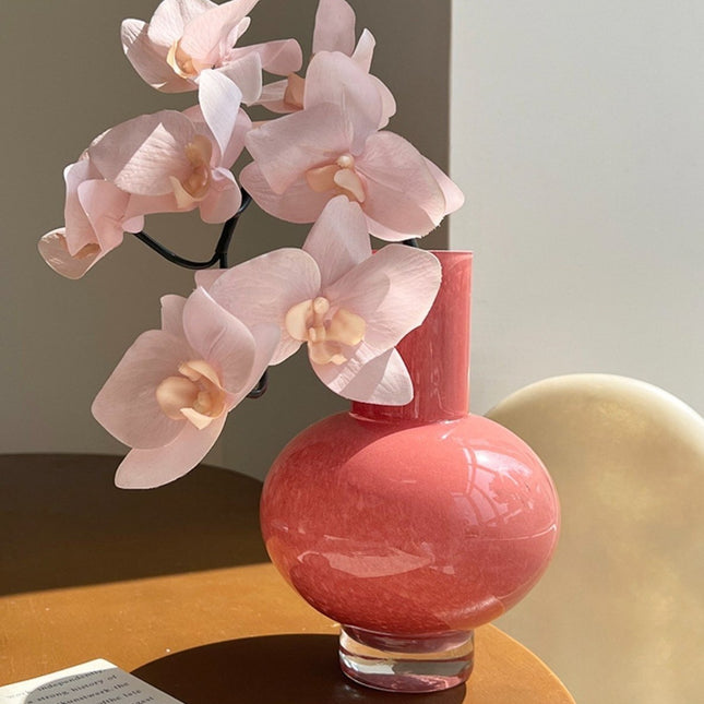 Retro Color Glazed Decorative Vase - Unique Glass Vase Decor