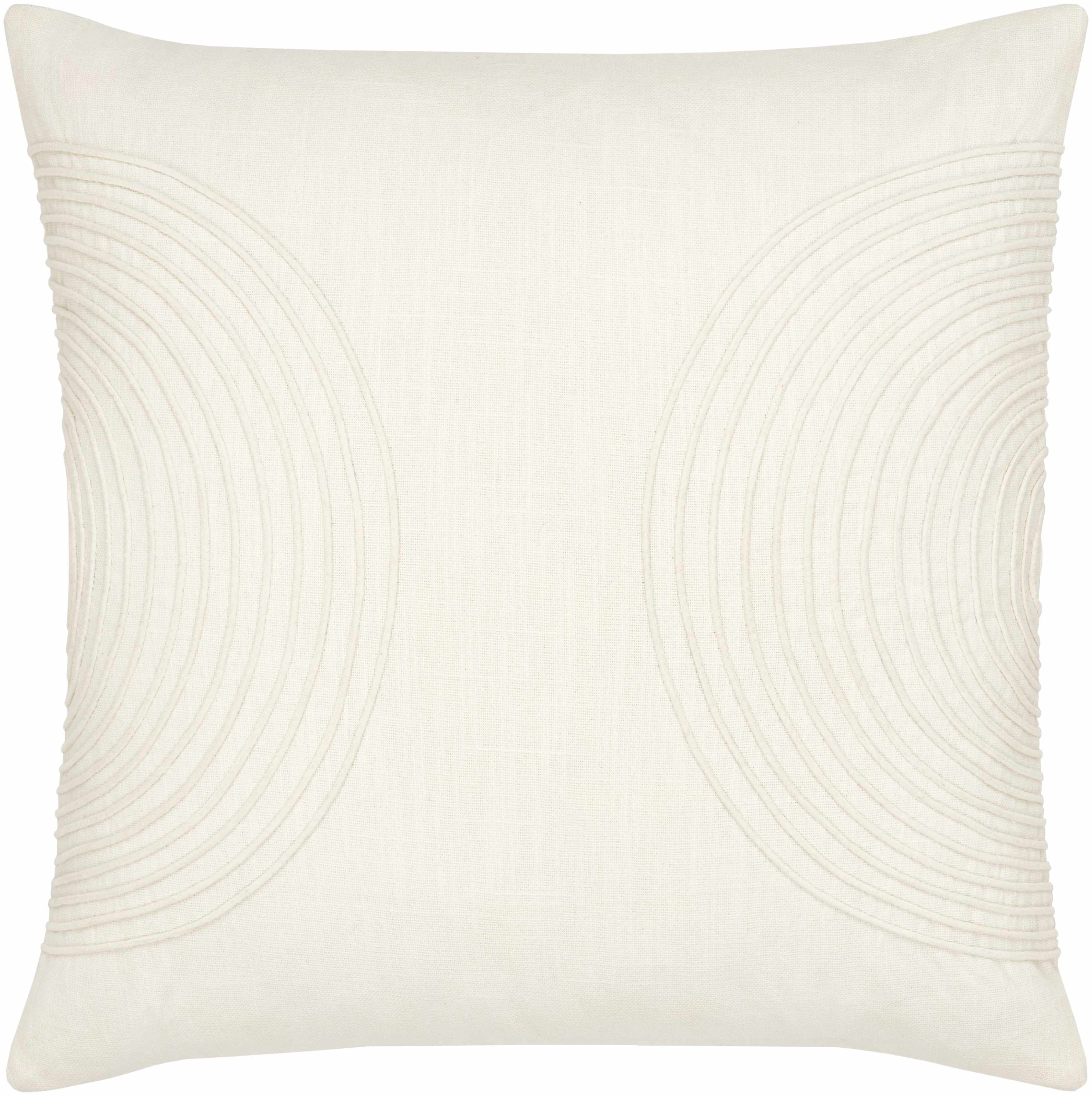 White textured pillow on a white background