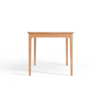Wooden table on a white background