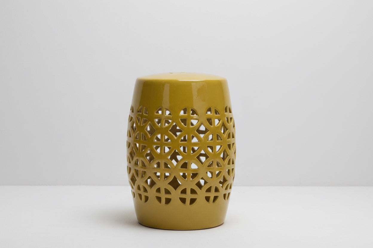 Yellow Ceramic Side Table-1