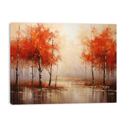 Red Forest  Art Canvas Art Print