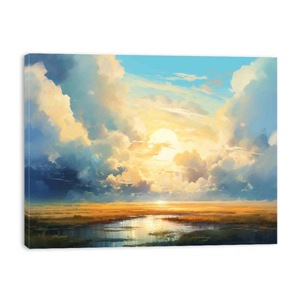 Clouds Abstract Art Canvas Art Print Painting