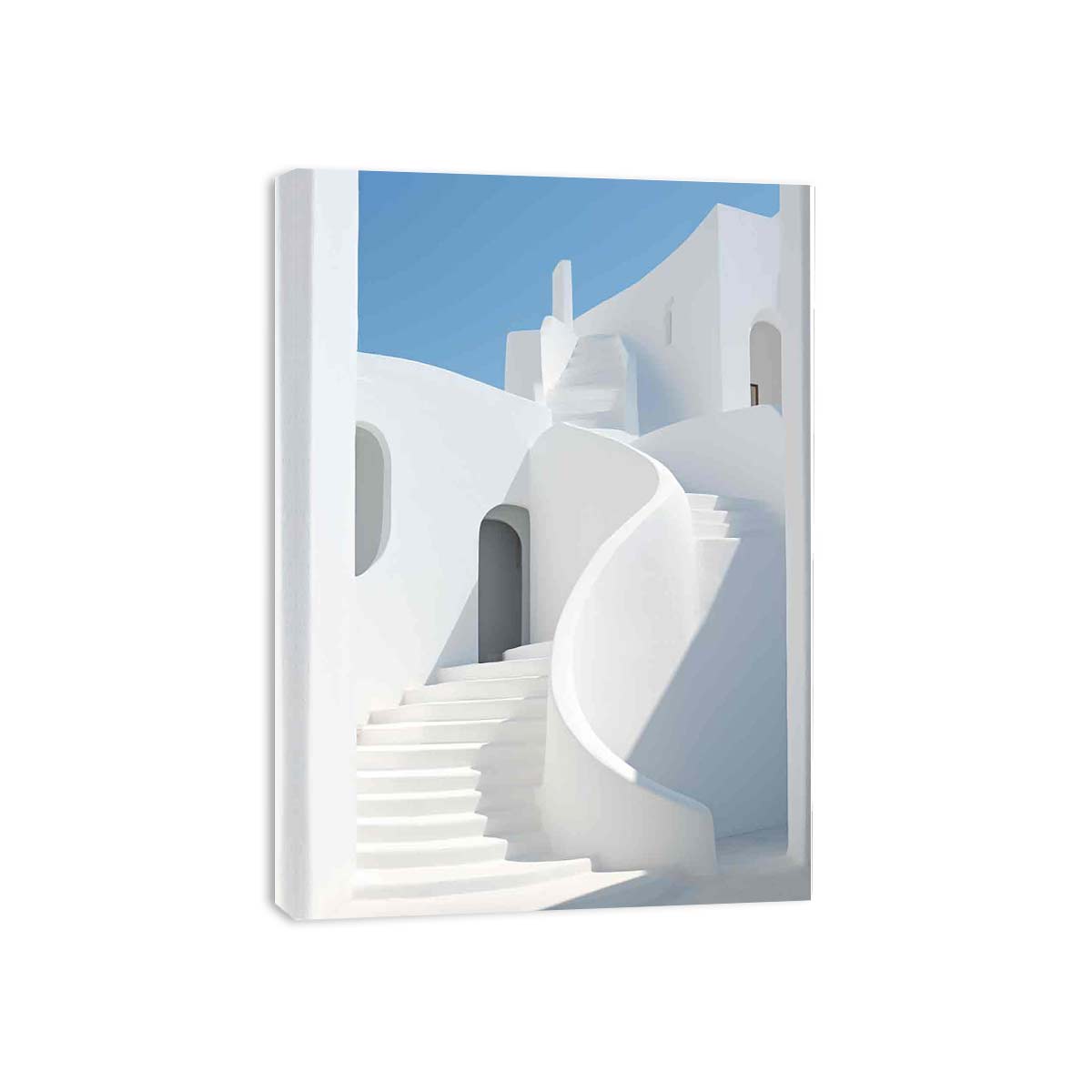 Canvas print of a white architectural structure with blue sky