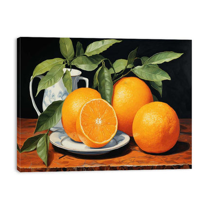 Orange Painting  Art Canvas Art Print
