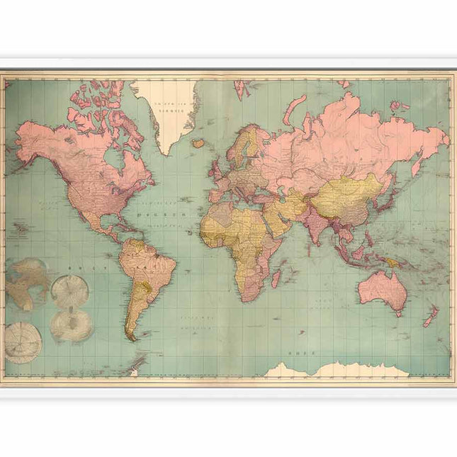 Vintage Map Canvas Art Print