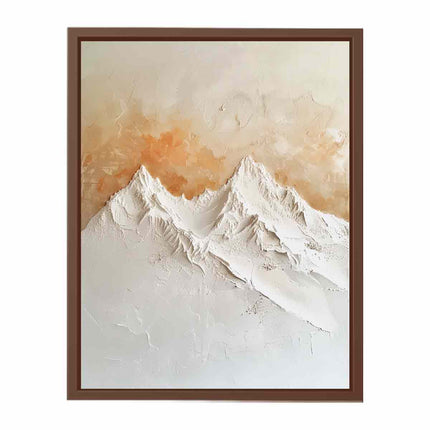 3D Mountian  Snow Art Canvas Art Print