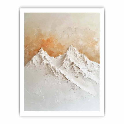 3D Mountian  Snow Art Canvas Art Print