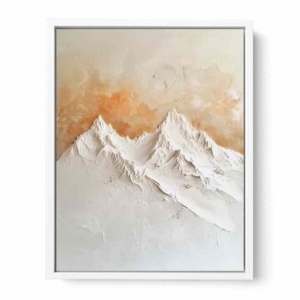 3D Mountian  Snow Art Canvas Art Print