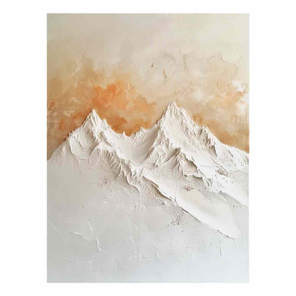 3D Mountian  Snow Art Canvas Art Print