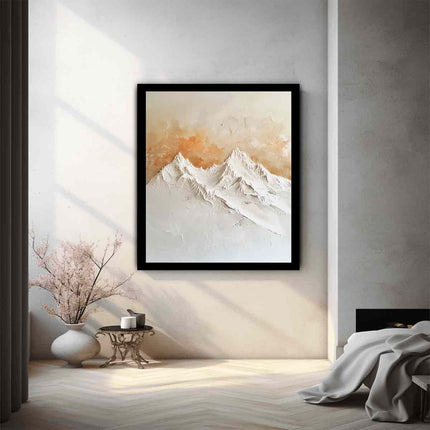 3D Mountian  Snow Art Canvas Art Print