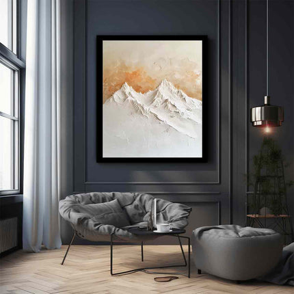 3D Mountian  Snow Art Canvas Art Print