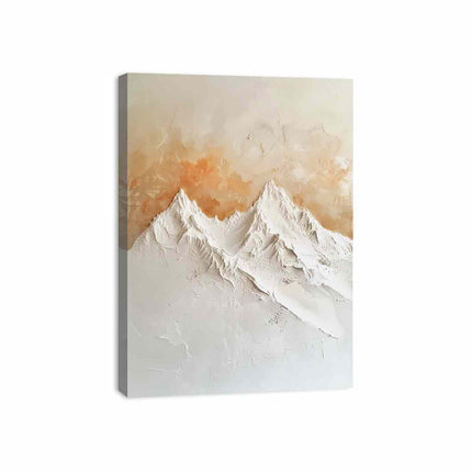 3D Mountian  Snow Art Canvas Art Print