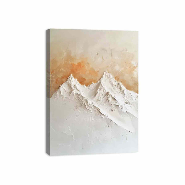 3D Mountian  Snow Art Canvas Art Print