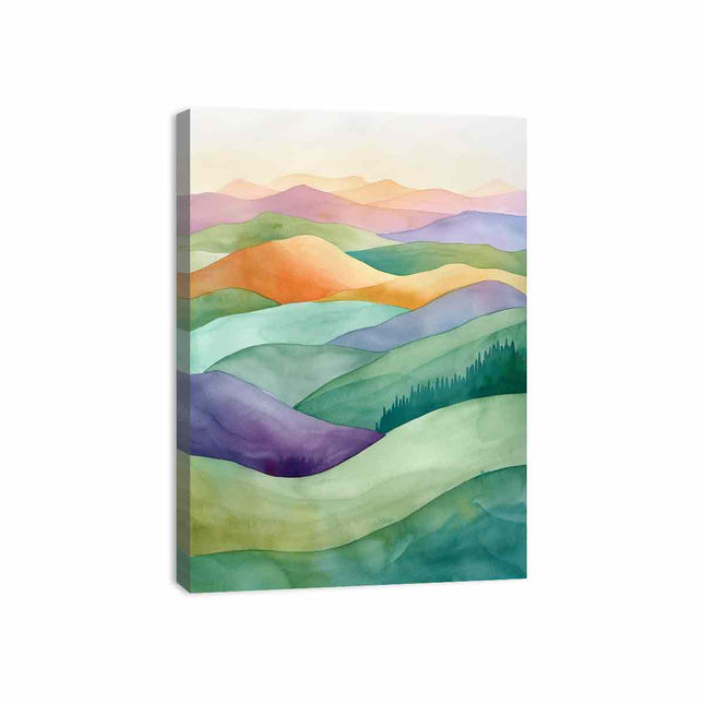 Watercolor  Landscape  Canvas Art Print