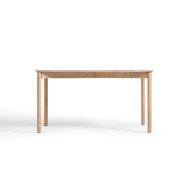 Wooden table on a white background