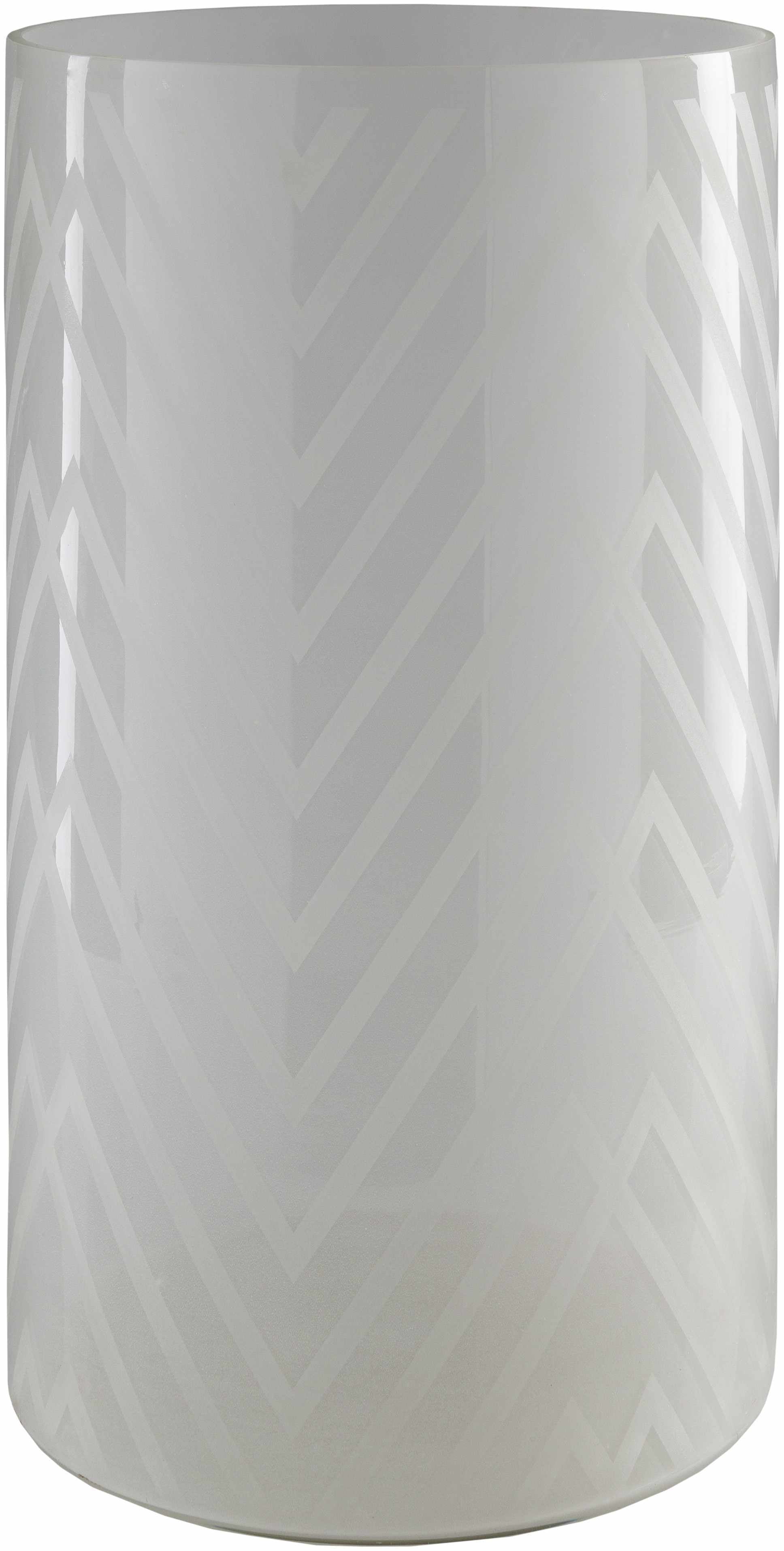 Ballajura White Chevron Pattern Glasas Stool-1