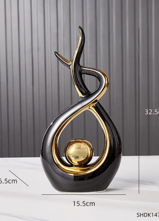 Abstract Sculpture Ceramic Statue Home Décor Figurines-7