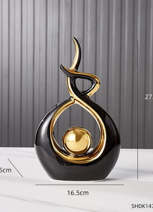 Abstract Sculpture Ceramic Statue Home Décor Figurines-8