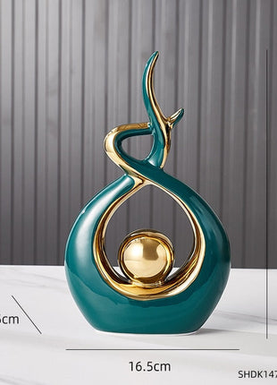 Abstract Sculpture Ceramic Statue Home Décor Figurines-6