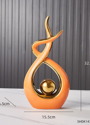 Abstract Sculpture Ceramic Statue Home Décor Figurines-9