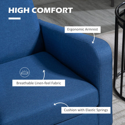 Modern Accent Chair for Cozy Living Room Seating - Blue-4