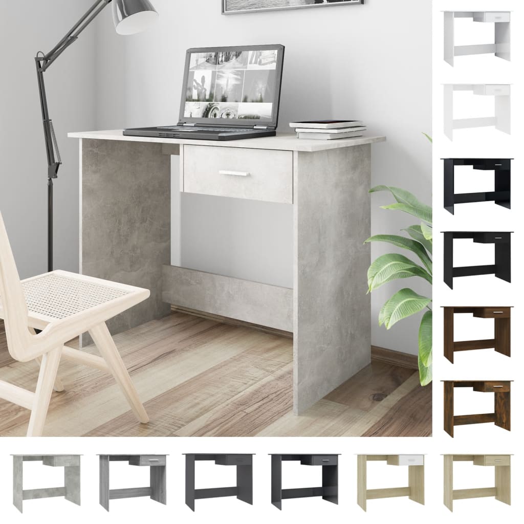 vidaXL Desk Computer Desk Workstation Table Workstation Table Engineered Wood-4