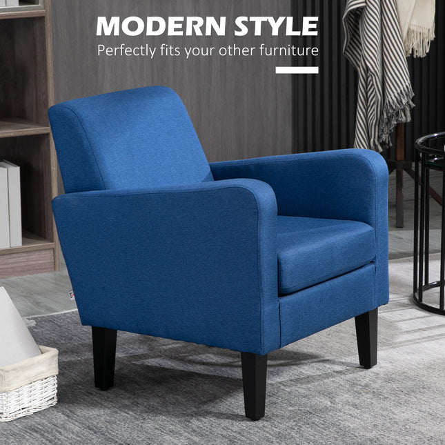 Modern Accent Chair for Cozy Living Room Seating - Blue-3